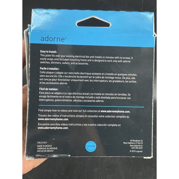 2-Gang Wall Plates with Multiple Finishes-Gloss White Finish Legrand AWP2GWH4 - Picture 2 of 5